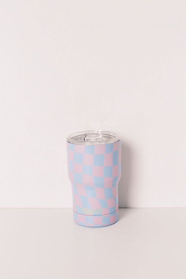 HI&BYE Termo con logo azul azul