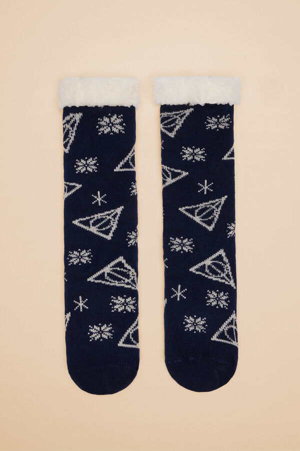 Womensecret Calcetines borreguito tricot Harry Potter azul