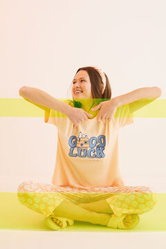 Womensecret Pijama larga 100% algodón Snoopy 'Save the planet' azul