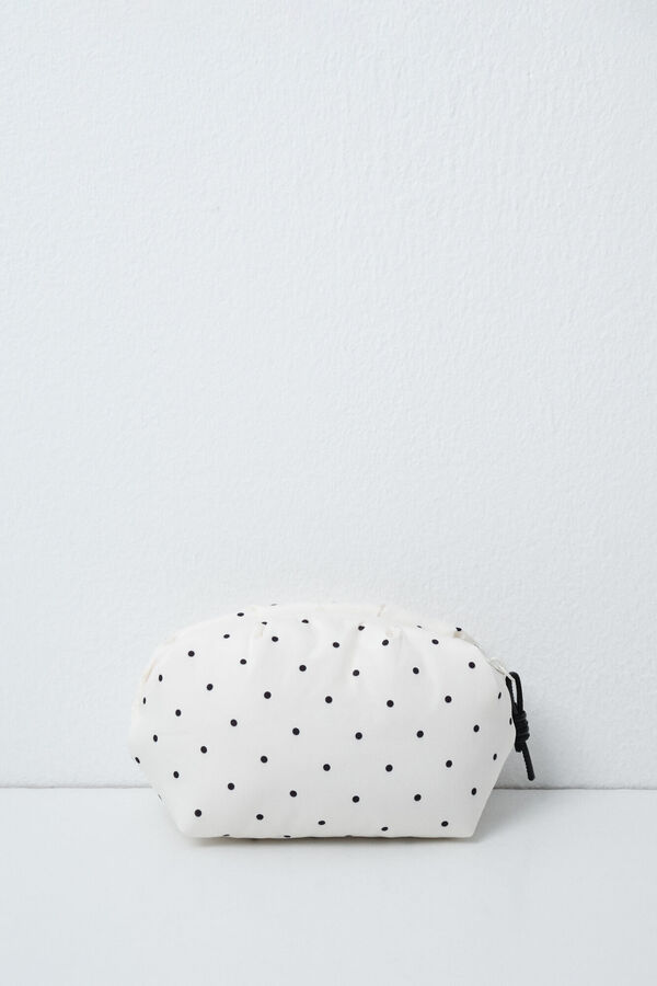 Women'secret Neceser peque&ntilde;o acolchado blanco puntos blanco