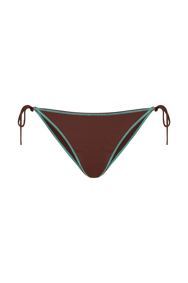 Womensecret Panty de bikini con tirantes marrones café