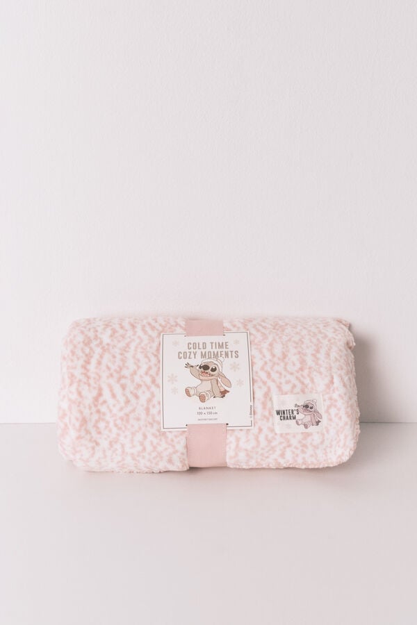 Women'secret Manta s&uacute;per suave estampado manchas rosas blanco