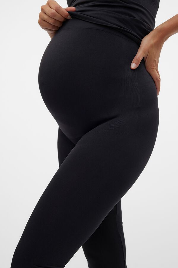 Mamalicious Pantal&oacute;n legging de premam&aacute; activos negro