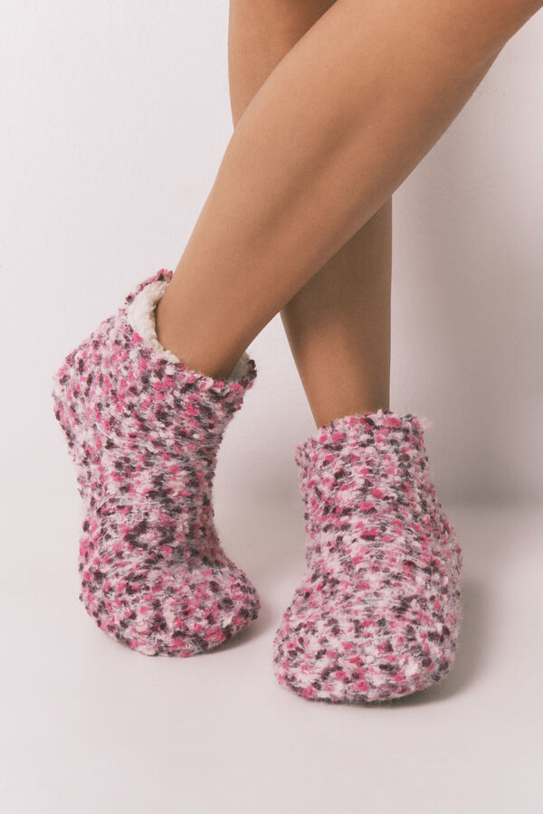 Women'secret Calcetines short de punto de color rosa rosa