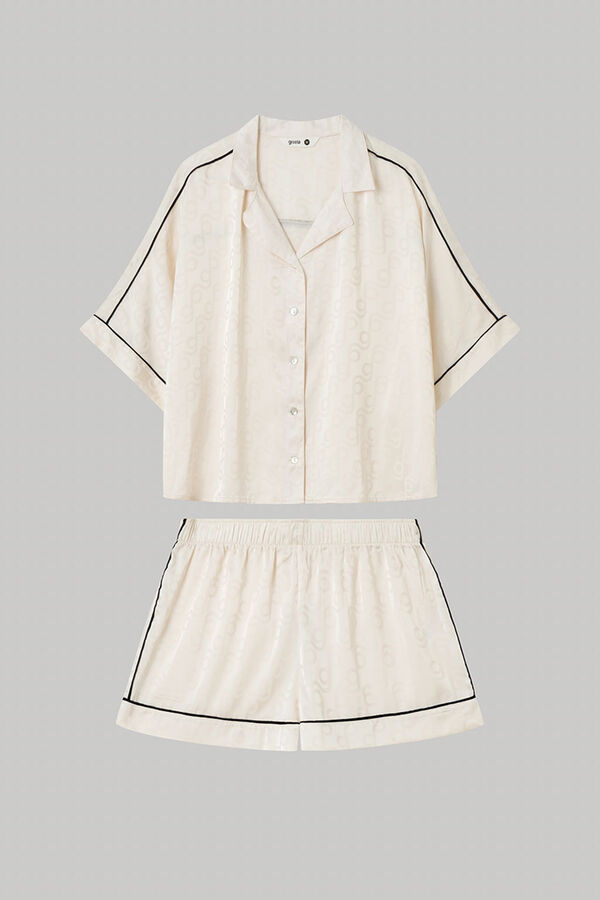 Gisela pijama corta beige