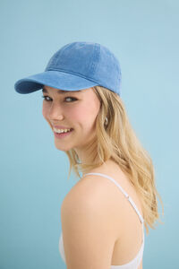 Womensecret Gorra algodón ajustable azul azul