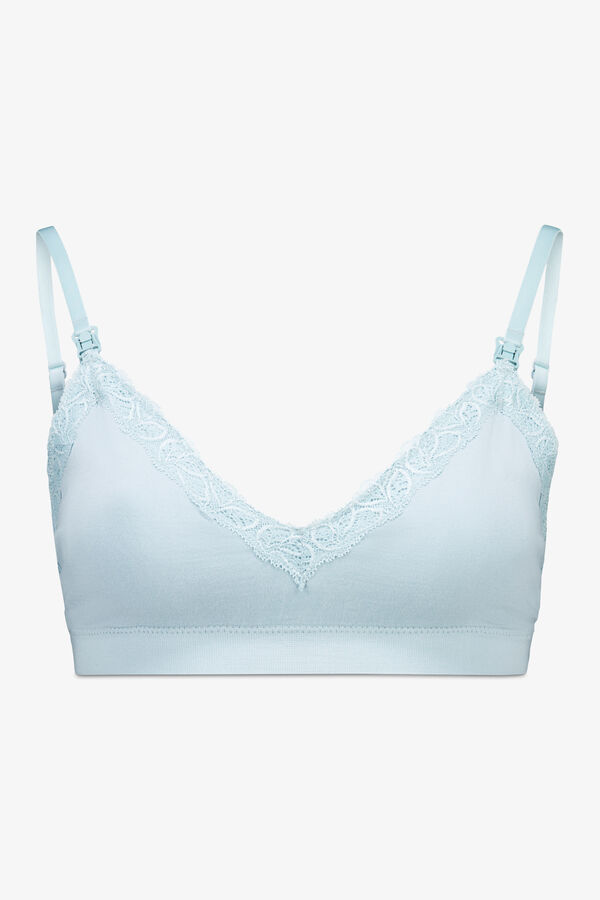 Women'secret Brasier de premamá de microfibra sin costuras LOVELY en azul azul
