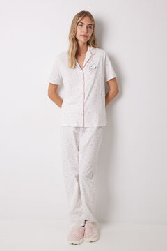 Womensecret Pijama camisera 100% algodón corazones rosa rosa