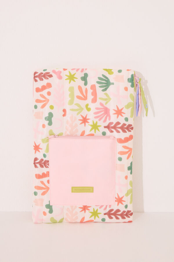 Womensecret Funda para ordenador con relleno con hojas multicolor estampado