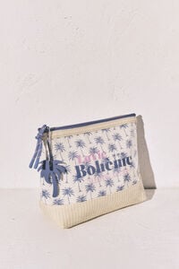 Women'secret Neceser mediano de rafia con palmeras