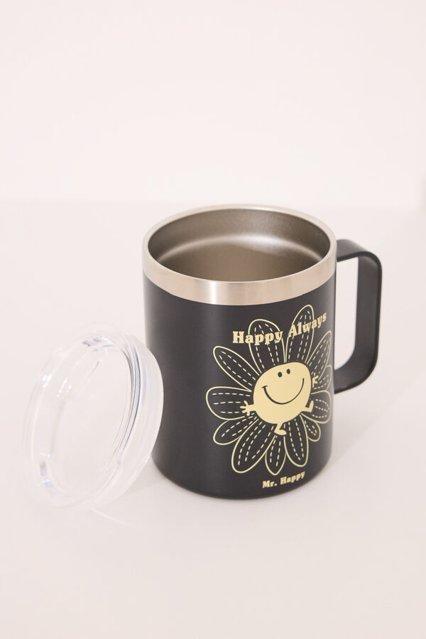 Womensecret Taza térmica Mr. Happy negro