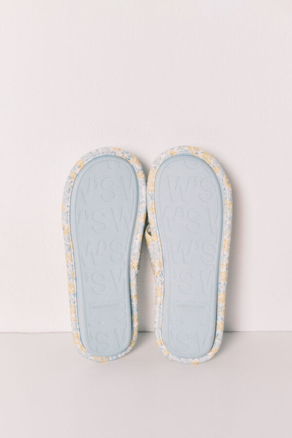 Women'secret Pantuflas con nudo de florecitas estampado