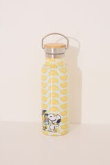 Womensecret Botella metálica con estampado de limones de Snoopy estampado