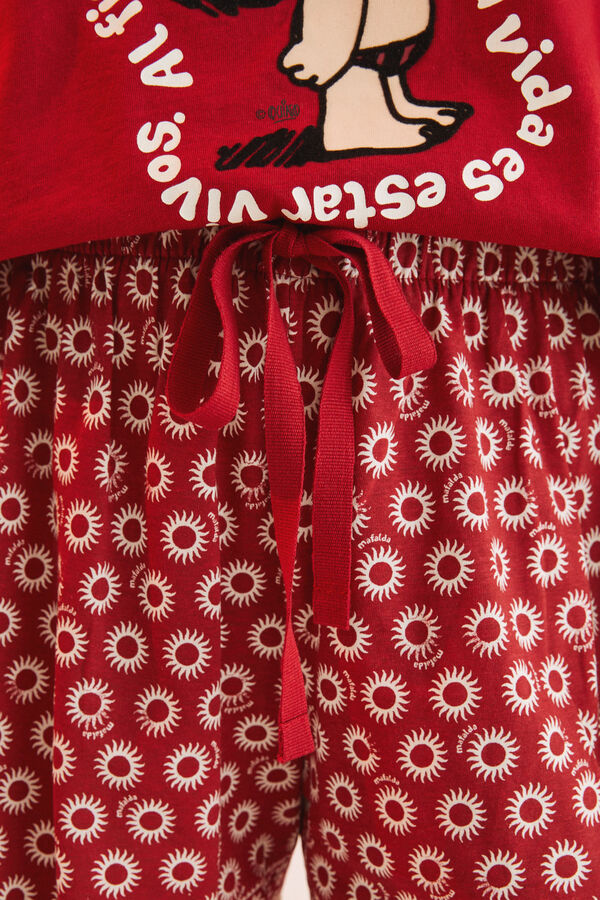 Womensecret Pijama corta 100% algodón Mafalda rojo rojo