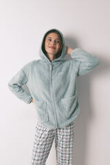 Women'secret Bata corta tejido pelo verde lurex verde