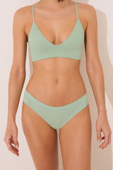 Womensecret Panty clásica de algodón verde verde