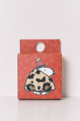 Women'secret Calcetines largos de piel con estampado de leopardo de Snoopy estampado