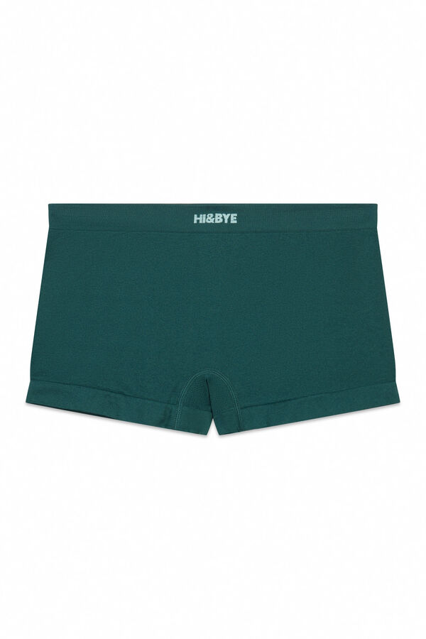 Womensecret Panty bóxer verde sin costuras verde