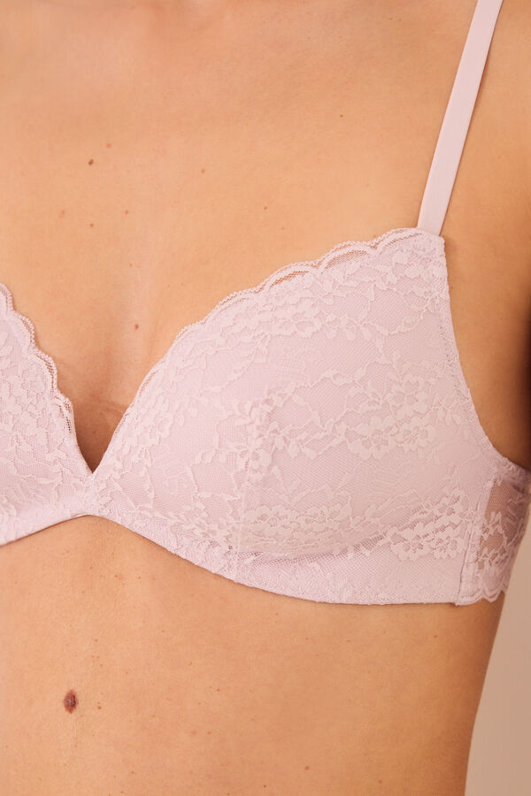 Womensecret Brasier triangular de encaje rosa CHARMING rosa