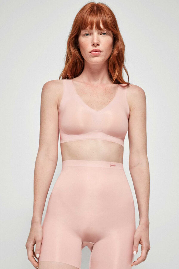 Gisela Pantalón acabado invisible rosa
