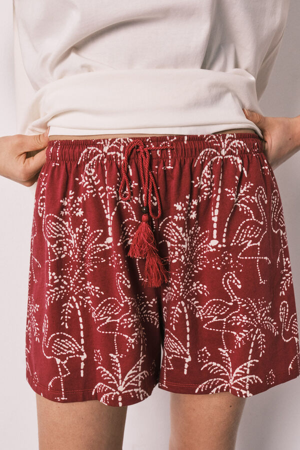 Women'secret Pijama corta de algod&oacute;n Stitch marfil