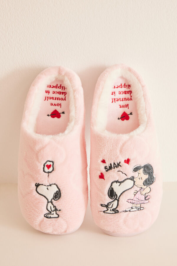Womensecret Pantuflas Snoopy corazón rosa