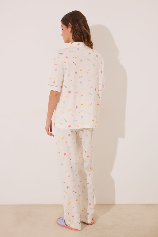 Womensecret Pijama camisera 100% algodón con estampado “J´ADORE” estampado