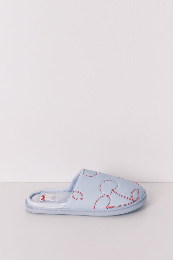 Women'secret Pantuflas de cerezas azules azul