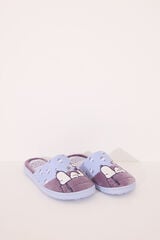 Womensecret Pantuflas para casa moradas de Snoopy estampado