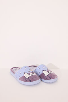 Womensecret Pantuflas para casa moradas de Snoopy estampado