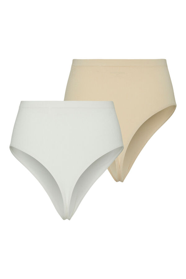 Mamalicious Pack de panties premamá de cintura alta blanco