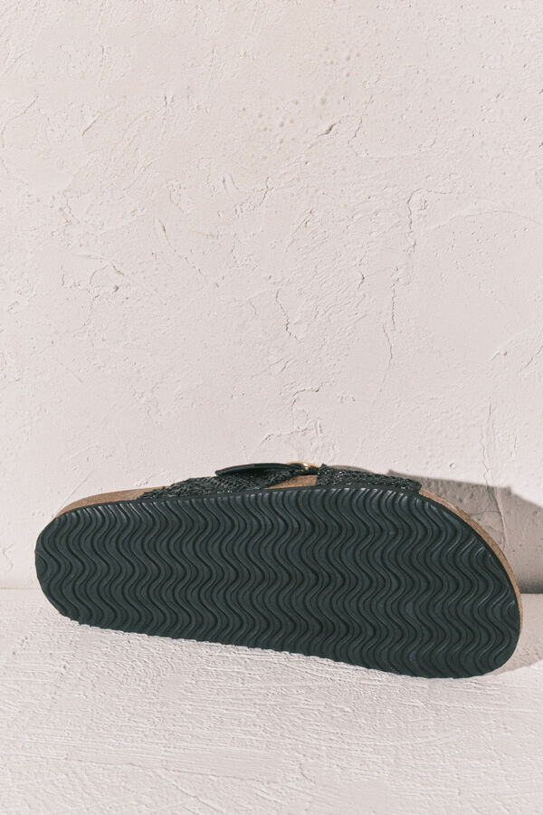 Women'secret Sandalias bio de tiras cruzadas negro negro