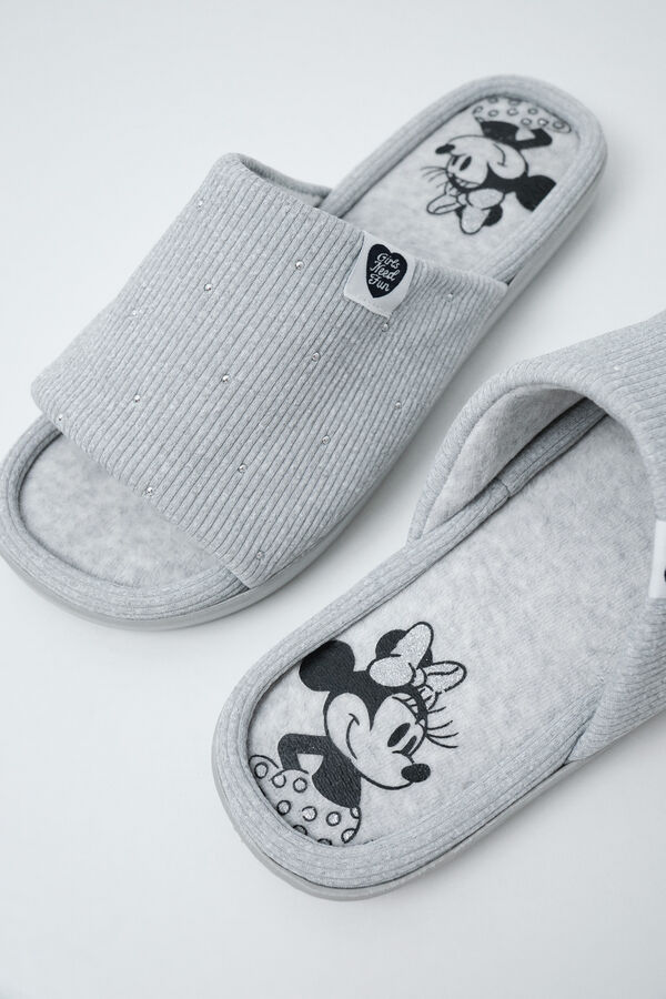 Women'secret Pantunflas Minnie Mouse gris gris