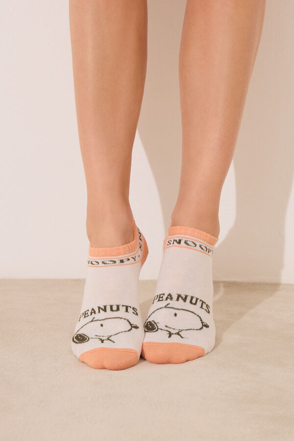 Womensecret Pack de 3 calcetines short de Snoopy estampado