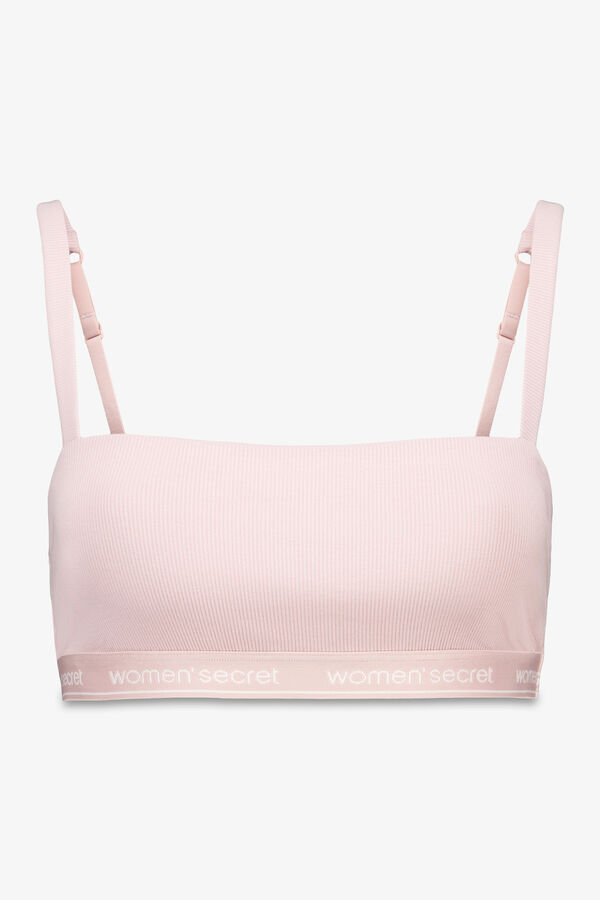 Women'secret Top sin costuras de algodón rosa rosa