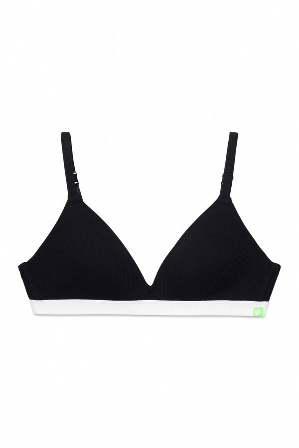 Womensecret Sujetador triangular relleno fijo negro negro