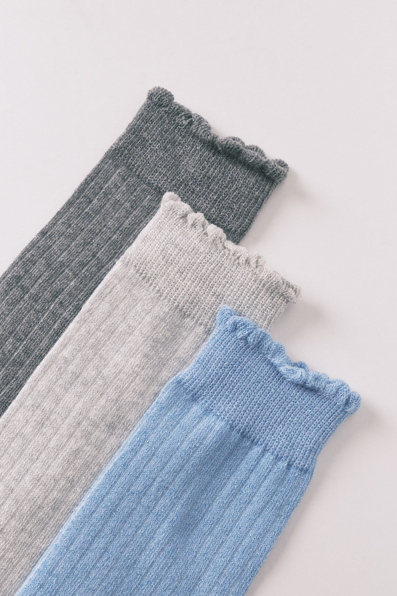 Women'secret Pack 3 calcetines largos de lurex azul