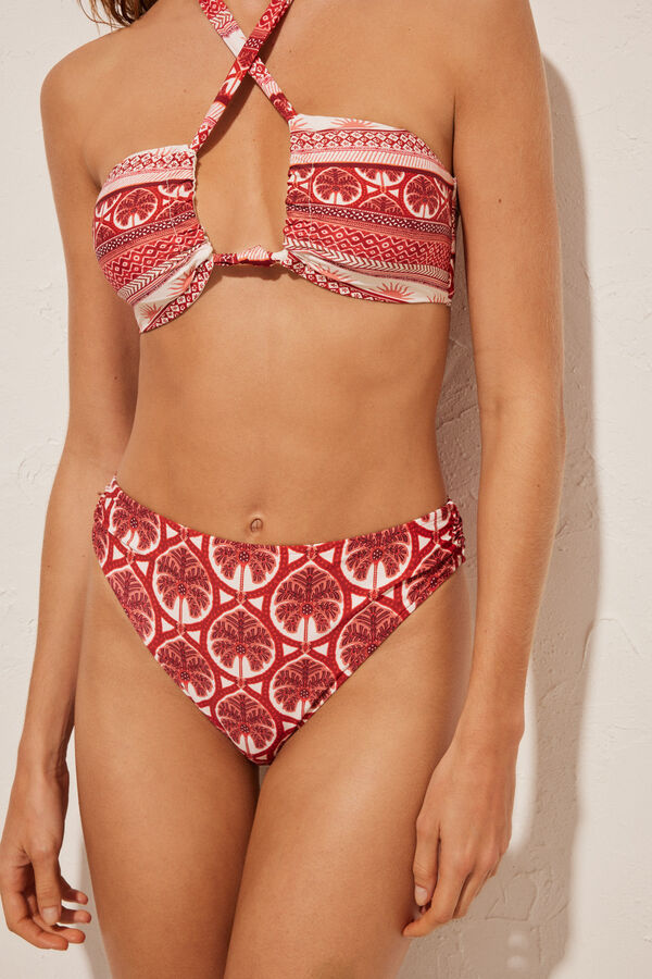 Womensecret Braga bikini alta clásica rojo púrpura