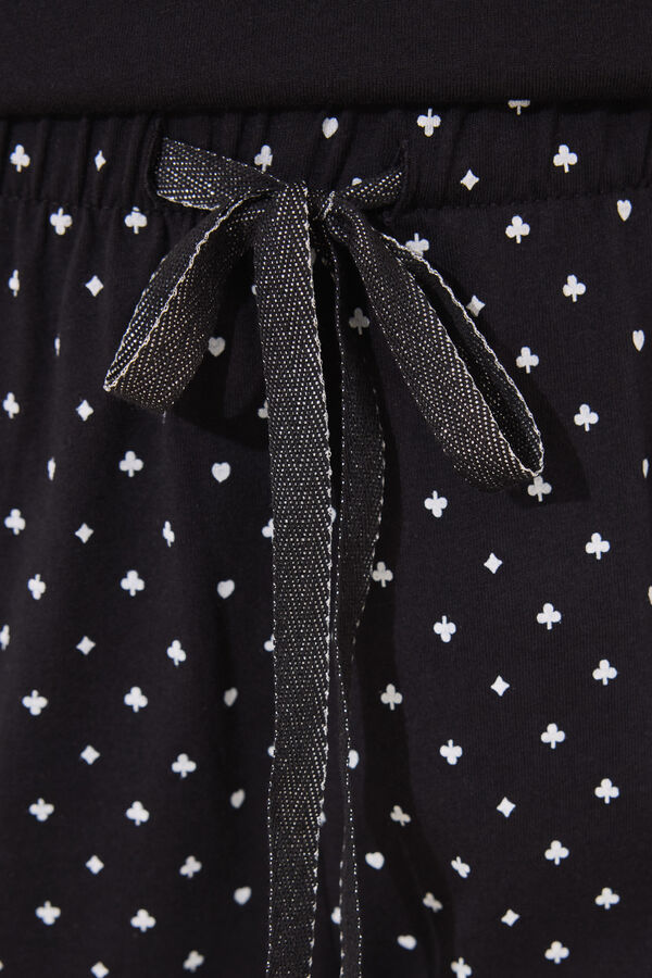 Womensecret Pijama larga Snoopy negro negro