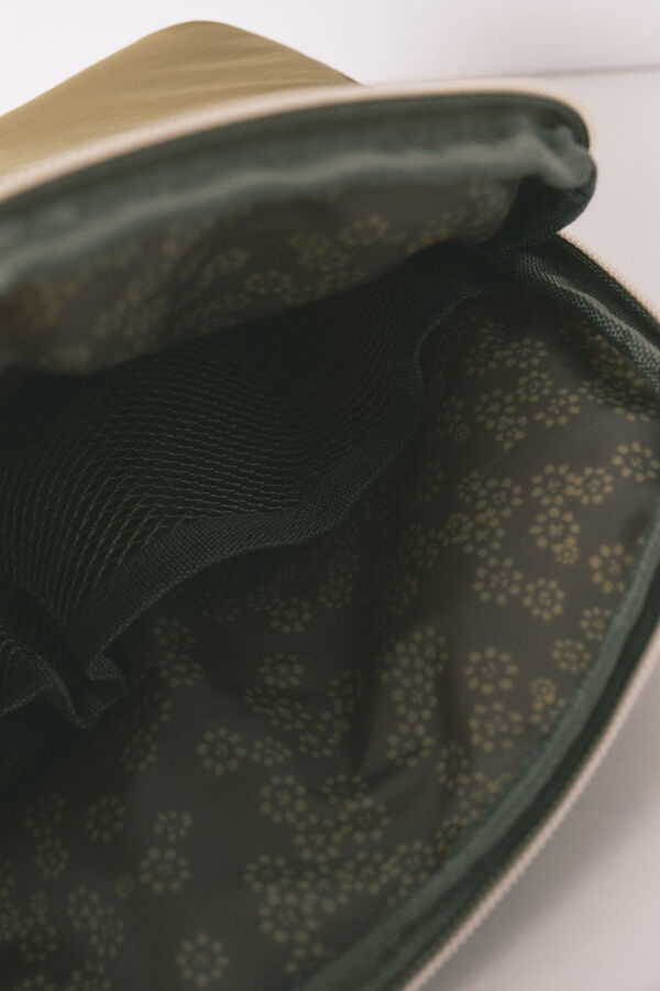 Women'secret Neceser mediano de flores verde vivo kaki