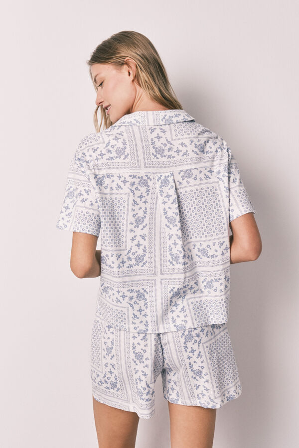 Women'secret Pijama corta camisera de algod&oacute;n estampado bandana estampado