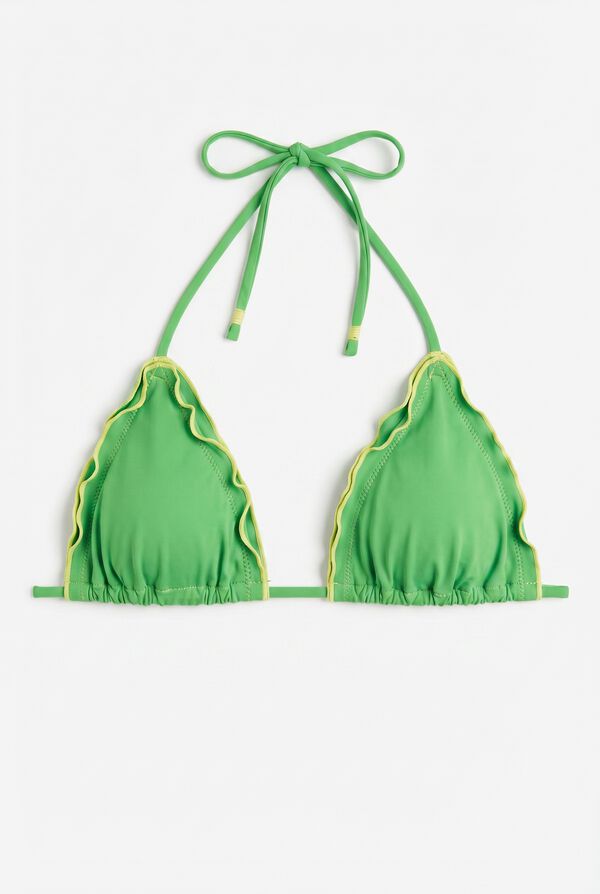 HI&BYE Top bikini triangular cortina verde verde