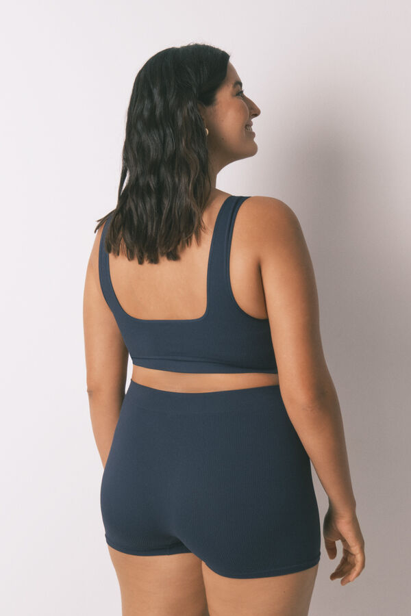 Women'secret Pantalón azul oscuro azul