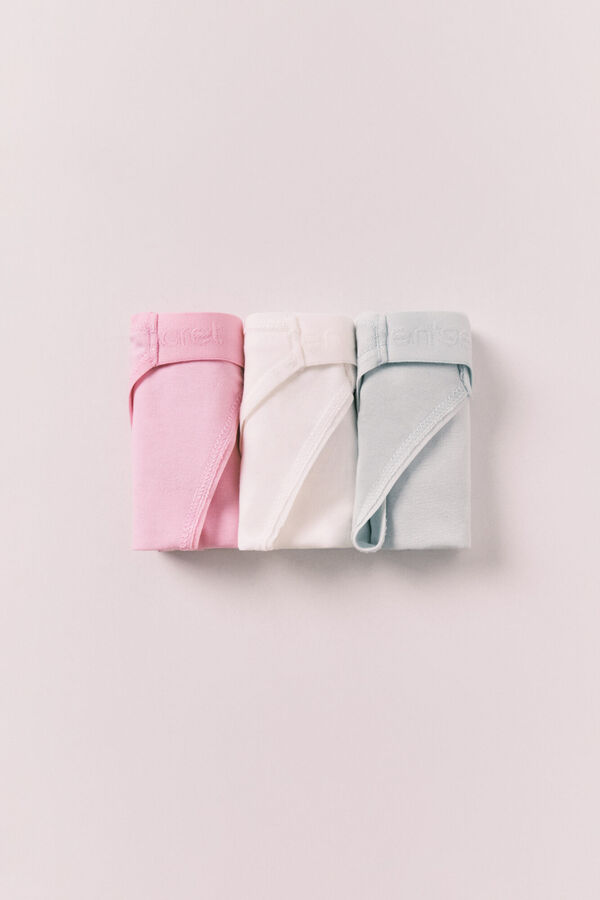Women'secret Pack de 3 tangas de tira de algod&oacute;n con logo blanco