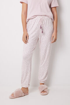 Womensecret Pantalón skinny súper soft animal print rosa