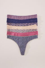 Womensecret Pack de 7 tangas de algodón estampados variados estampado