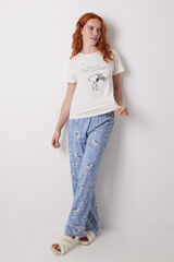 Womensecret Playera de manga corta de Snoopy 100 % algodón café