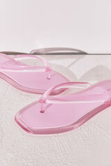Women'secret Chanclas de dedo efecto trasl&uacute;cido rosa rosa