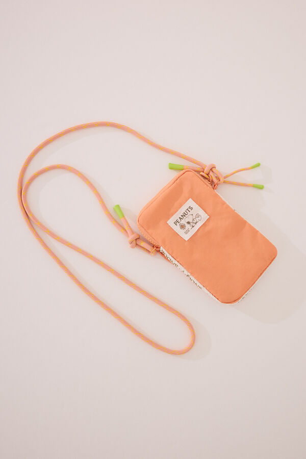 Womensecret Funda de teléfono con relleno de nailon de Snoopy naranja