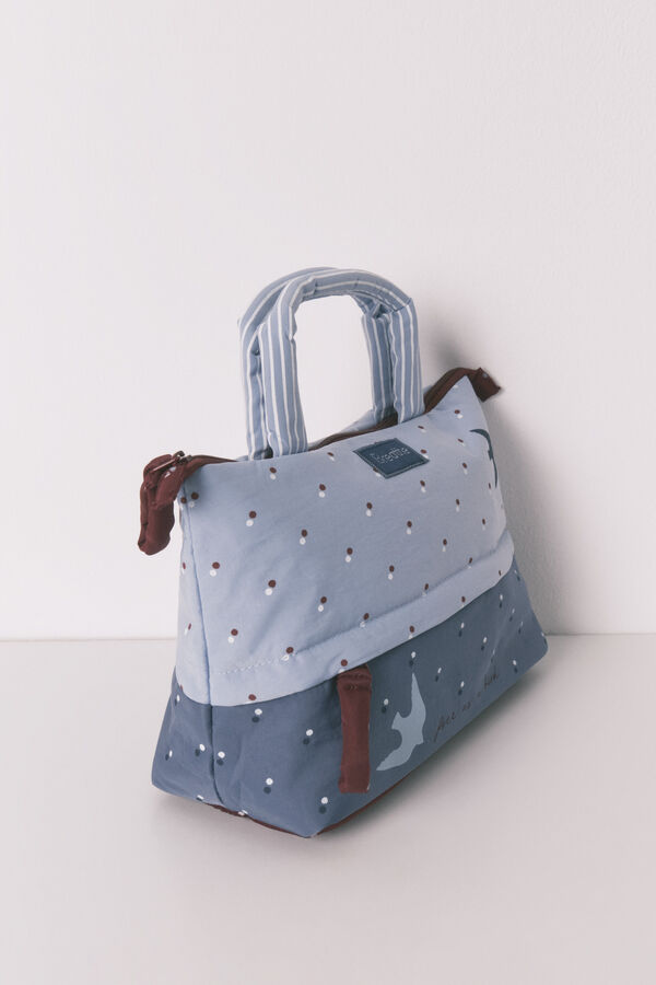 Women'secret Neceser grande estampado p&aacute;jaros azul estampado